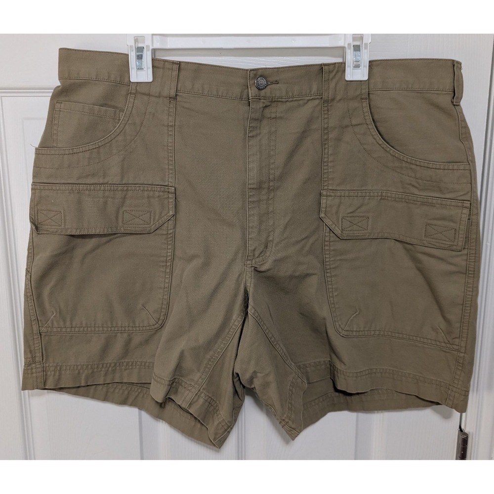 REI Explorer Cargo Shorts Men's 40 Brown Outdoor Hiking Multi-Pocket Utility